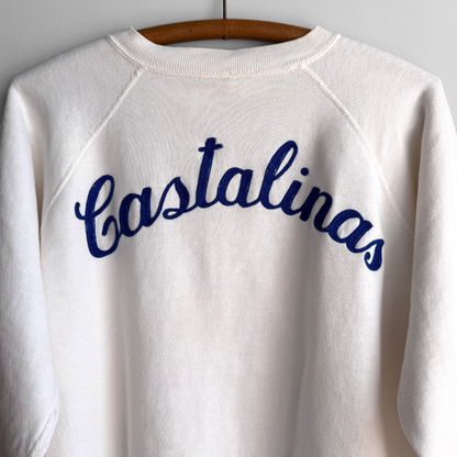 1960s Castalinas Chainstitch White Sweatshirt