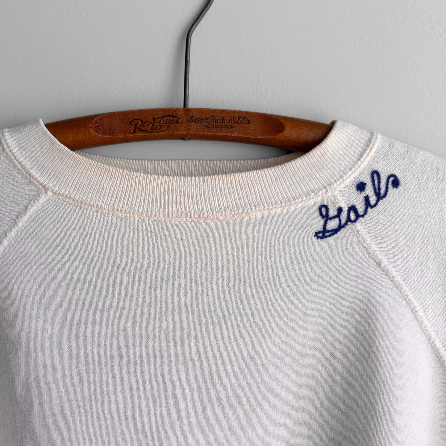 1960s Castalinas Chainstitch White Sweatshirt