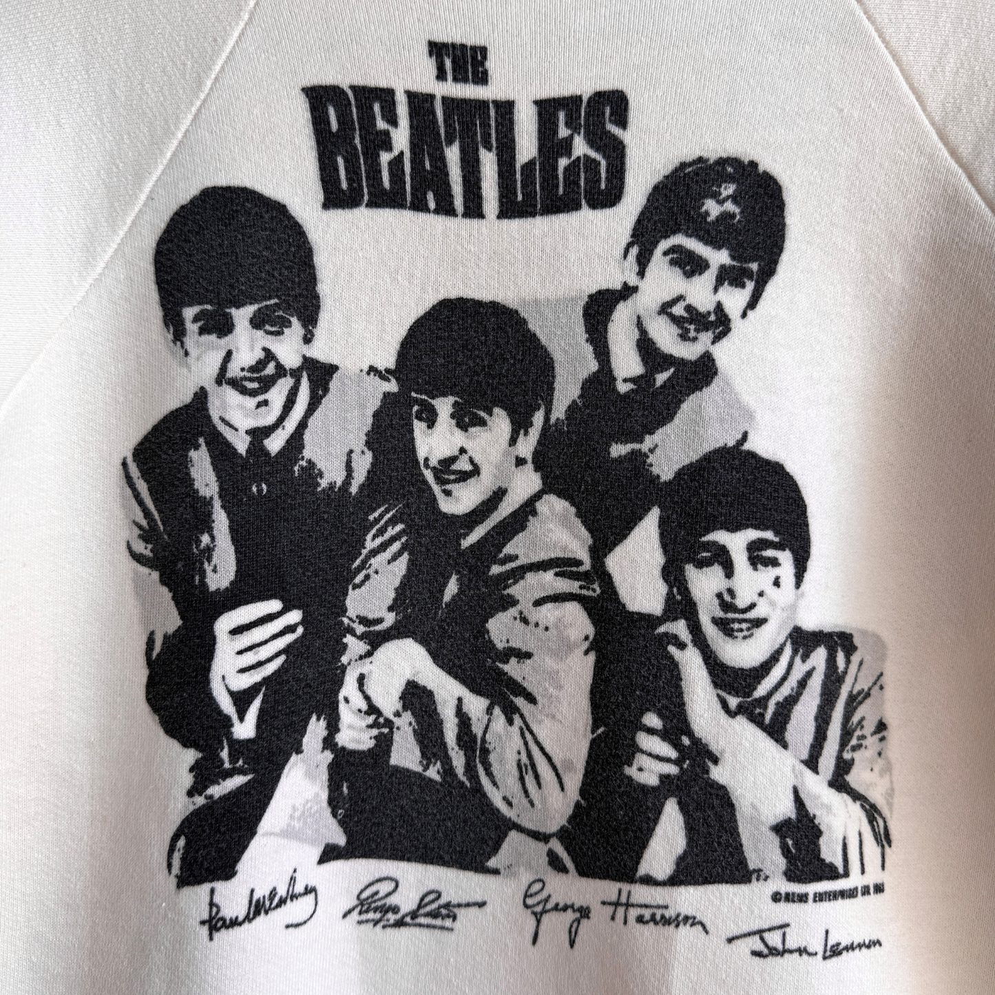 1960s The Beatles Nems Enterprise White Sweatshirt