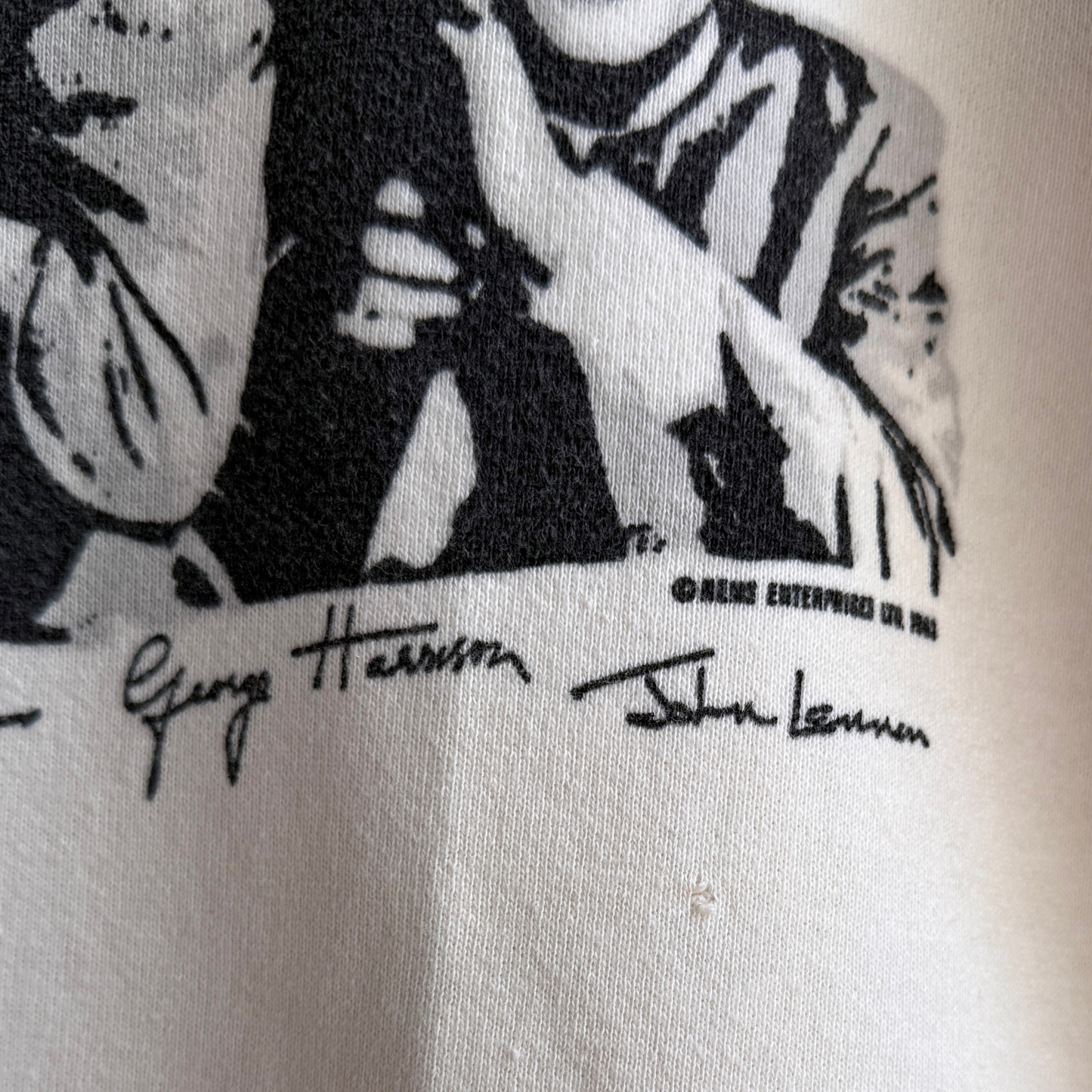 1960s The Beatles Nems Enterprise White Sweatshirt