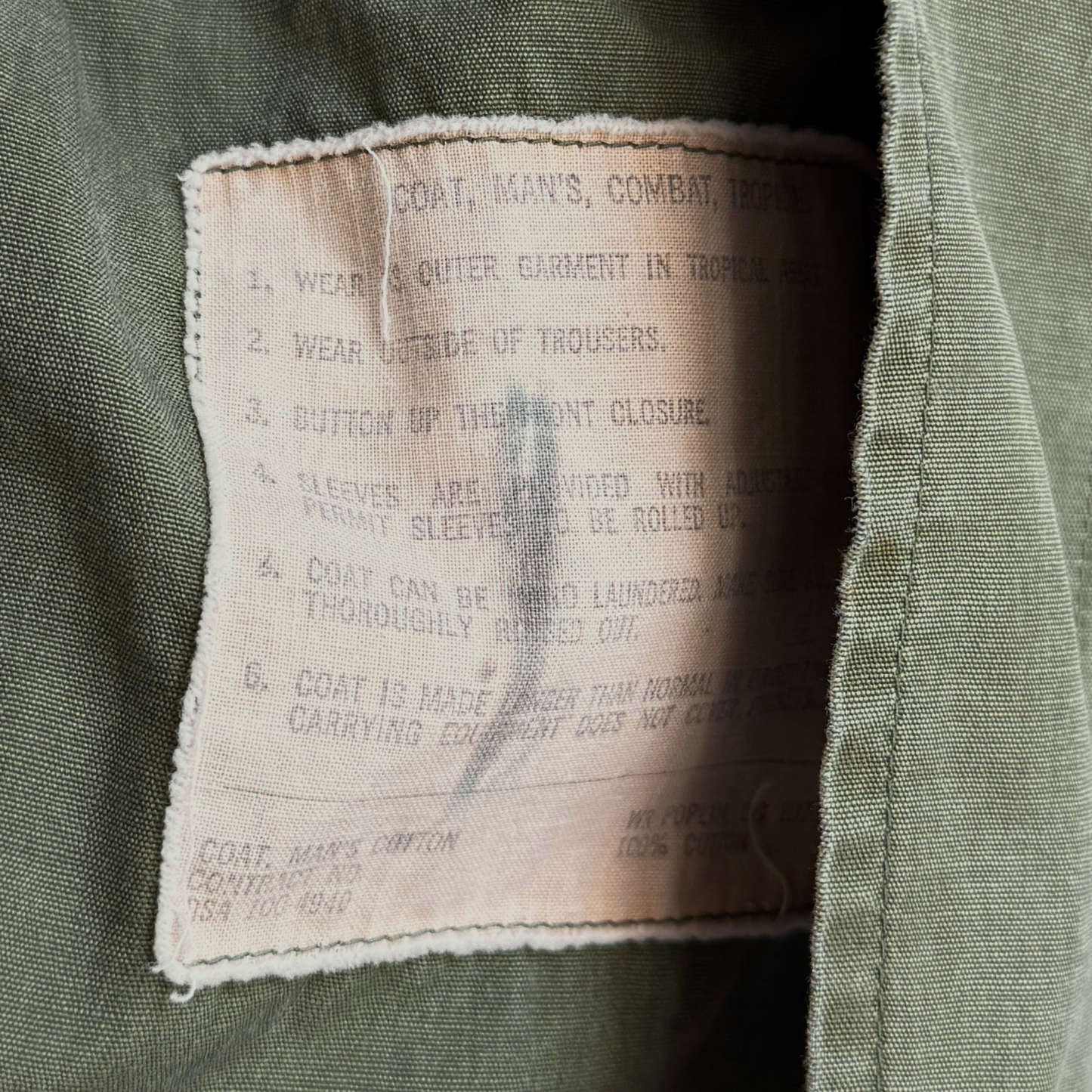 1960s U.S. Air Force OG 107 Slant Pocket Jacket