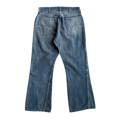 1970s Faded Blue Flared Denim Jeans (31)