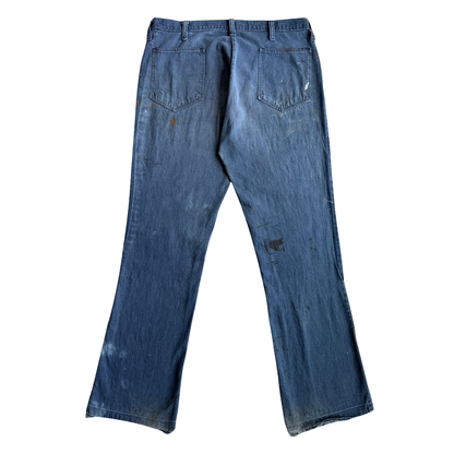 1970s Faded Blue Seafarer Denim Jeans (33)