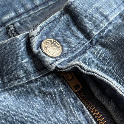 1970s Faded Blue Seafarer Denim Jeans (33)