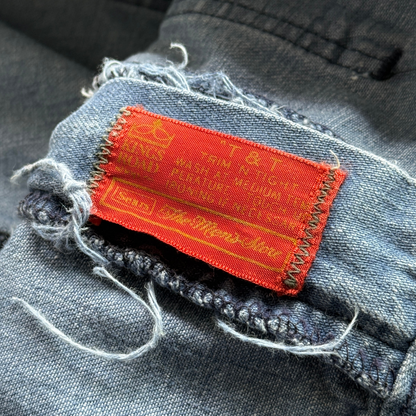1970s Faded Blue Seafarer Denim Jeans (33)