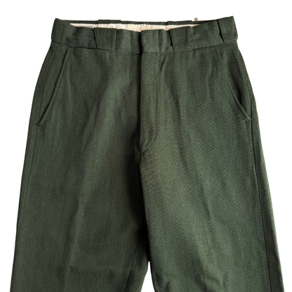 1950s Dark Green Whipcord Uniform Pants (28)