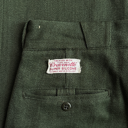 1950s Dark Green Whipcord Uniform Pants (28)