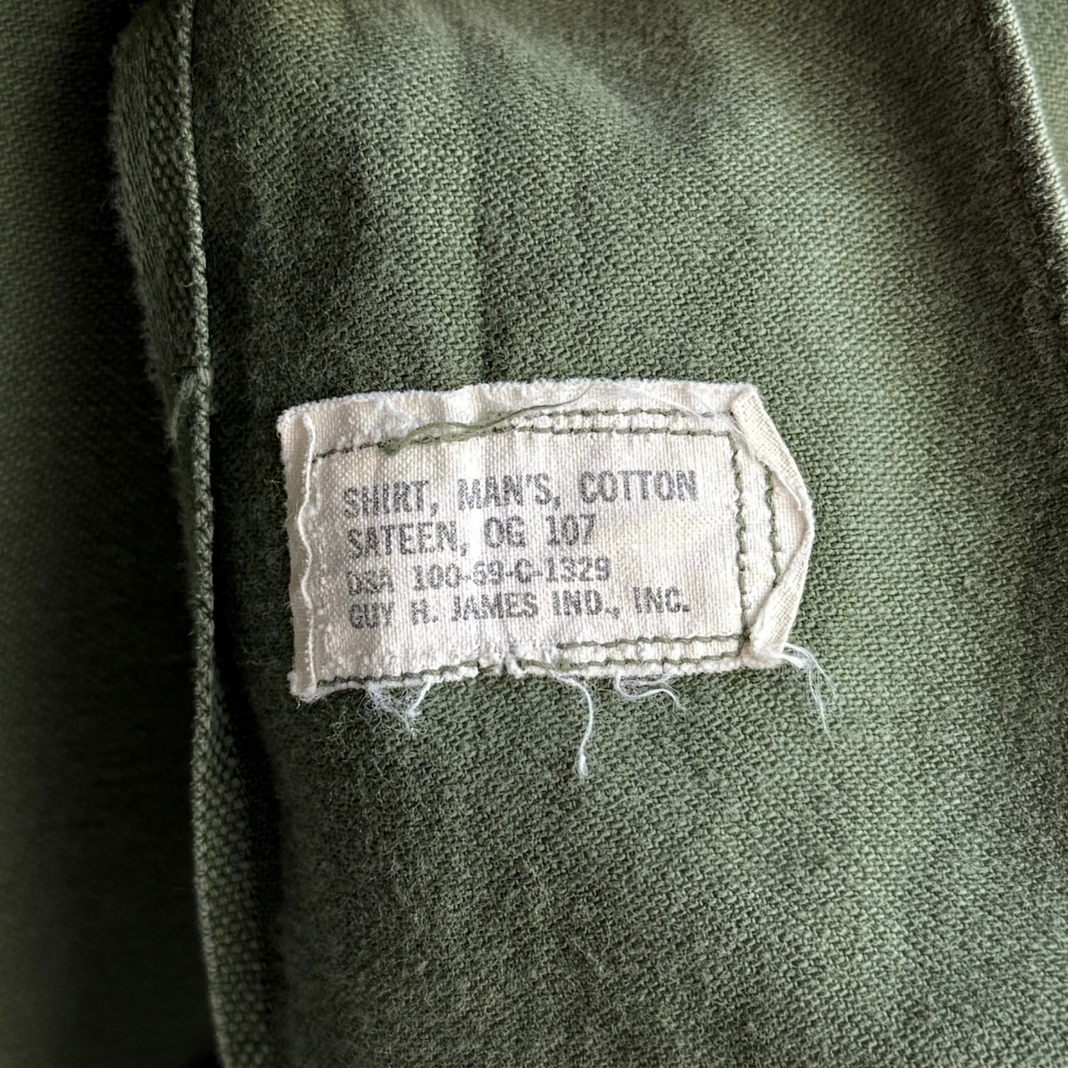 1960s U.S. Army OG 107 Fatigue Shirt