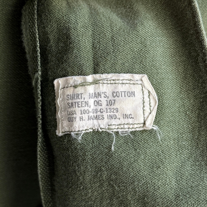1960s U.S. Army OG 107 Fatigue Shirt