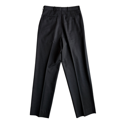 1980s Dark Grey Pleated Dress Pants (29)