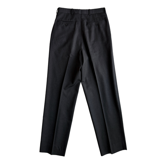 1980s Dark Grey Pleated Dress Pants (29)