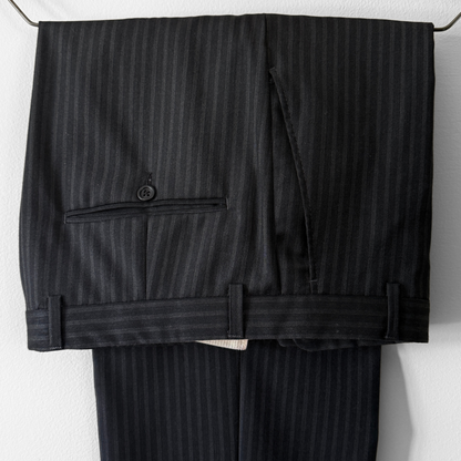 Burberry London Black Pinstripe Wool 2pc Suit