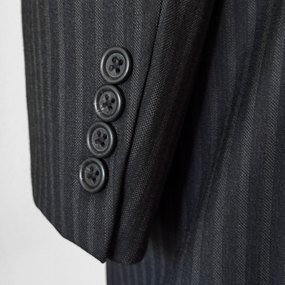Burberry London Black Pinstripe Wool 2pc Suit