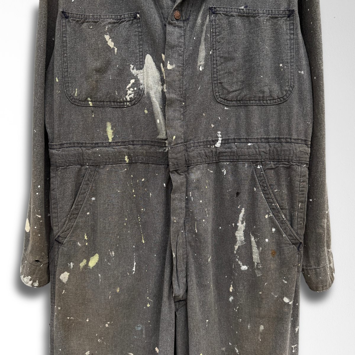 1950s Salt & Pepper Stone Cutter Coveralls