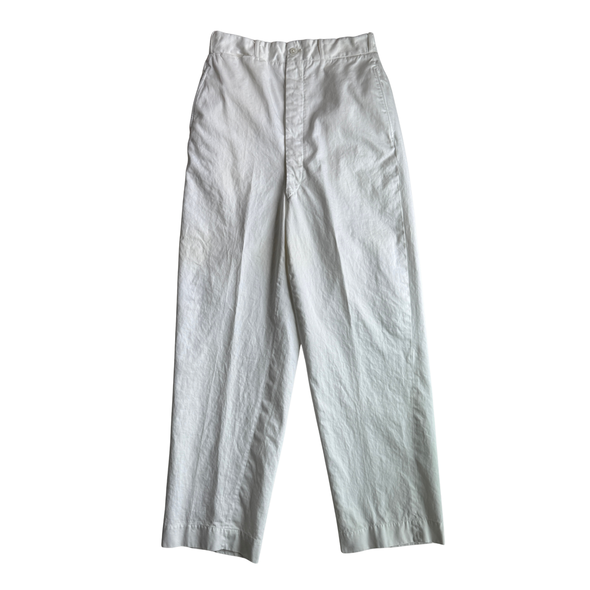 1940s U.S. Navy White Twill Officer Uniform Pants (28)
