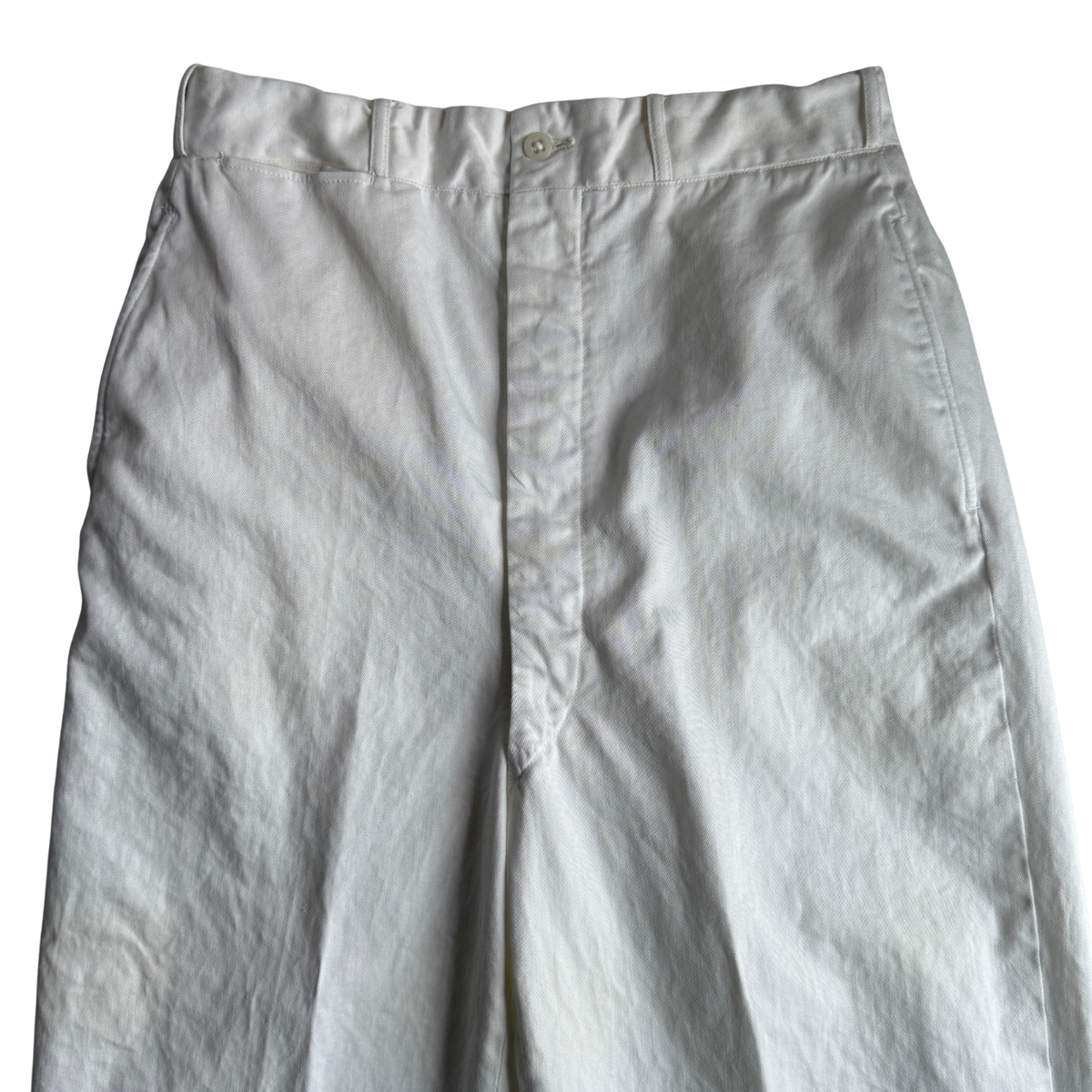 1940s U.S. Navy White Twill Officer Uniform Pants (28)