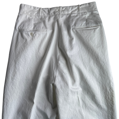 1940s U.S. Navy White Twill Officer Uniform Pants (28)