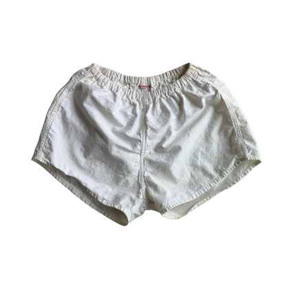 1940s White Cotton Basketball Shorts (M)