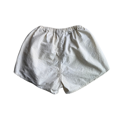 1940s White Cotton Basketball Shorts (M)