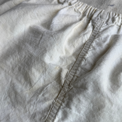 1940s White Cotton Basketball Shorts (M)