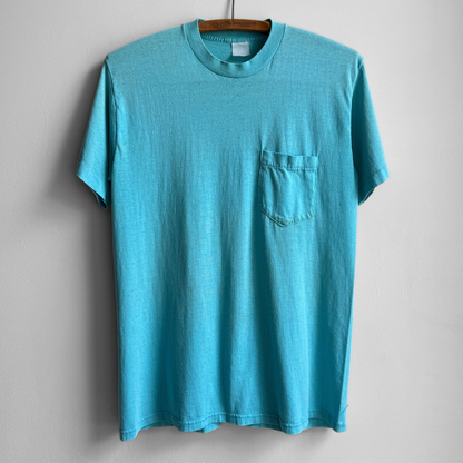 1980s Teal Blue Pocket Tee