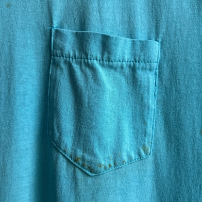 1980s Teal Blue Pocket Tee