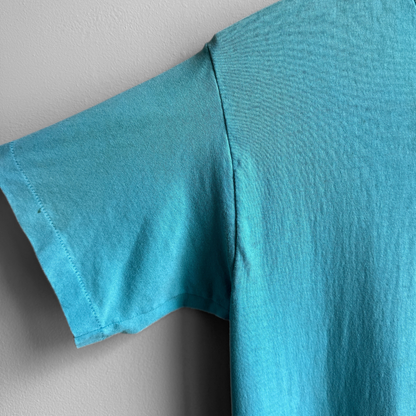 1980s Teal Blue Pocket Tee