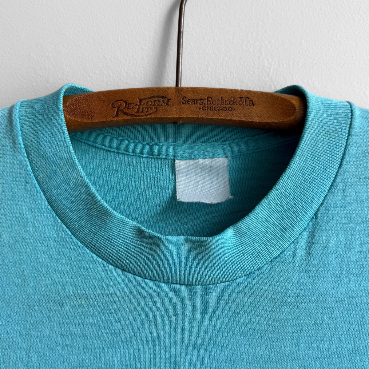 1980s Teal Blue Pocket Tee