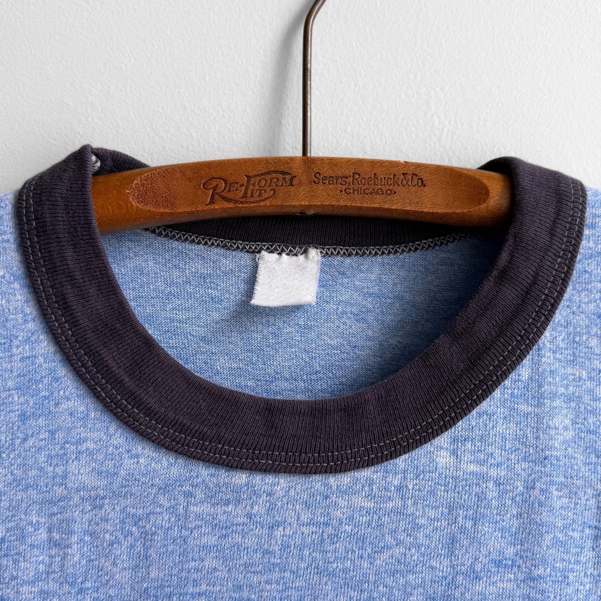 1980s Love A Nurse Blue Ringer Tee