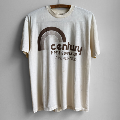 1980s Century Pipe & Supply Cream Tee