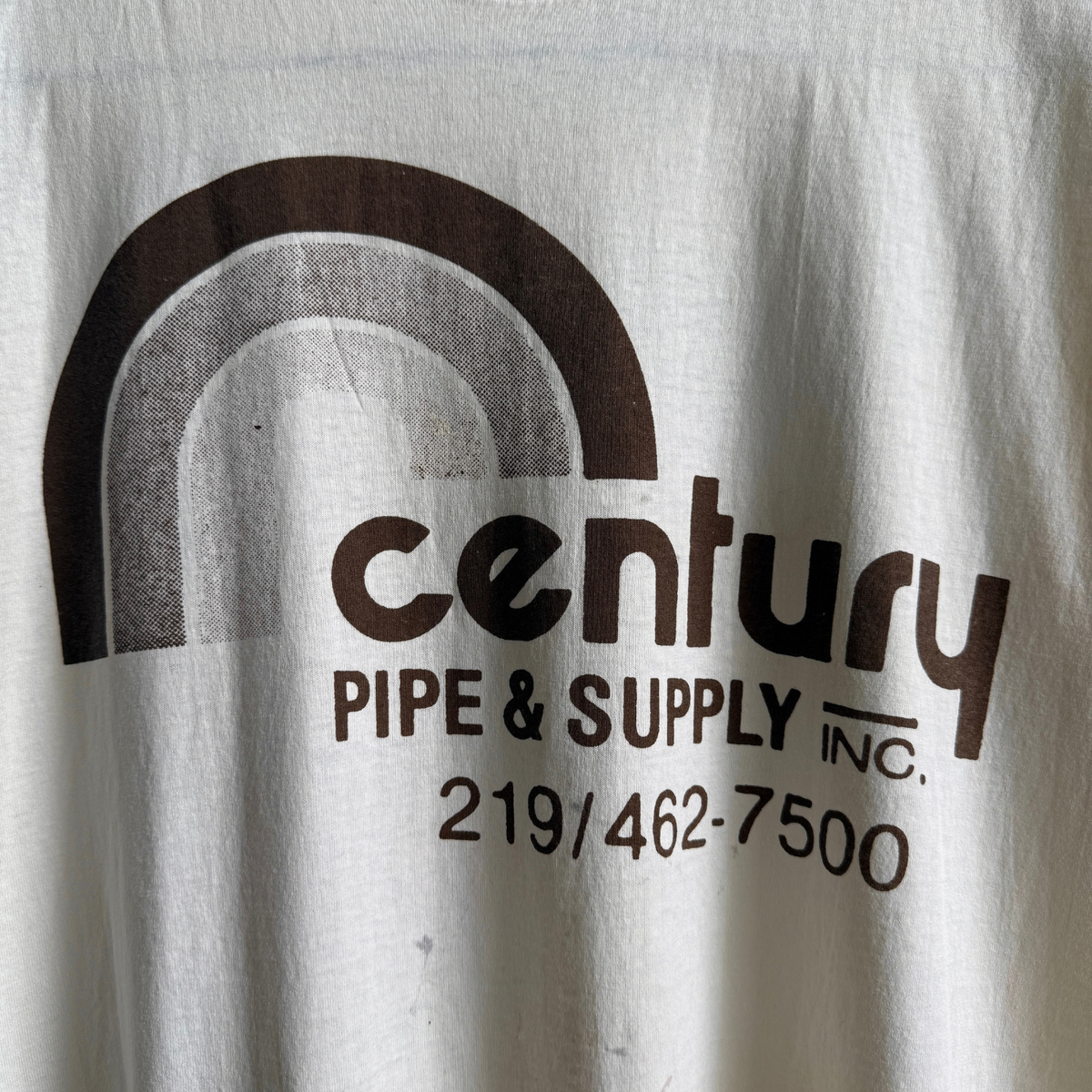 1980s Century Pipe & Supply Cream Tee