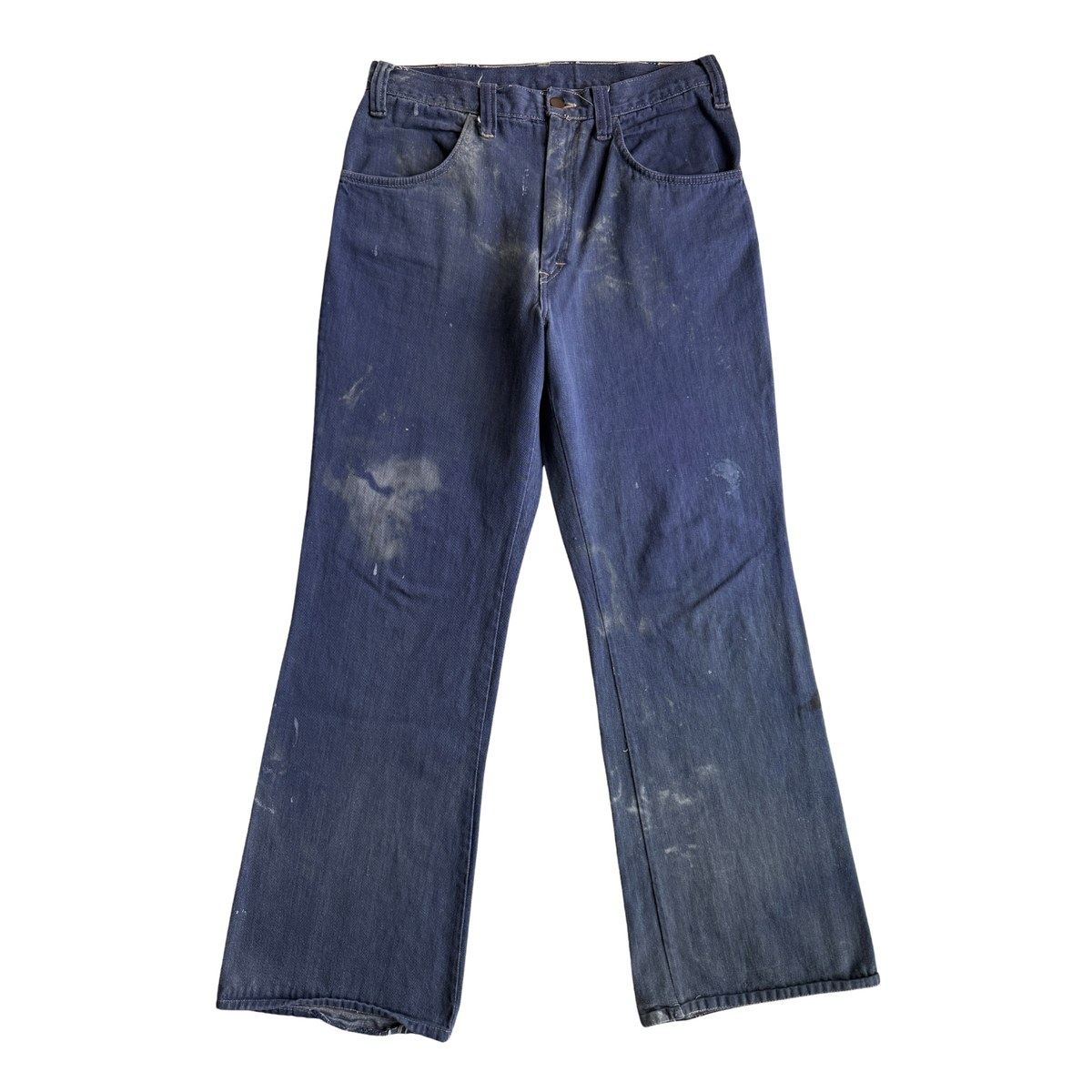 1970s Dark Blue Bootcut Denim Jeans