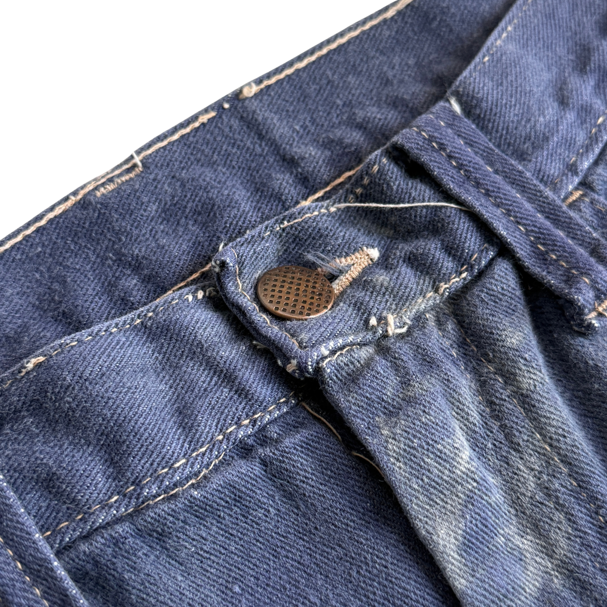 1970s Dark Blue Bootcut Denim Jeans