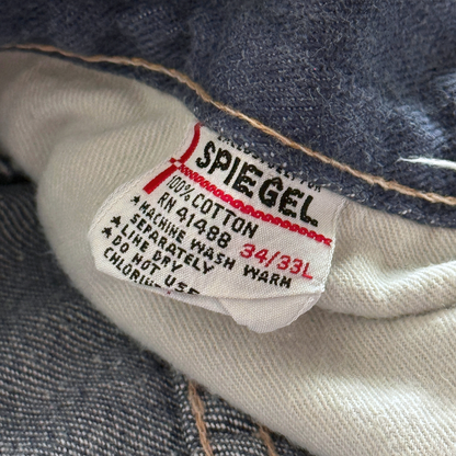 1970s Dark Blue Bootcut Denim Jeans