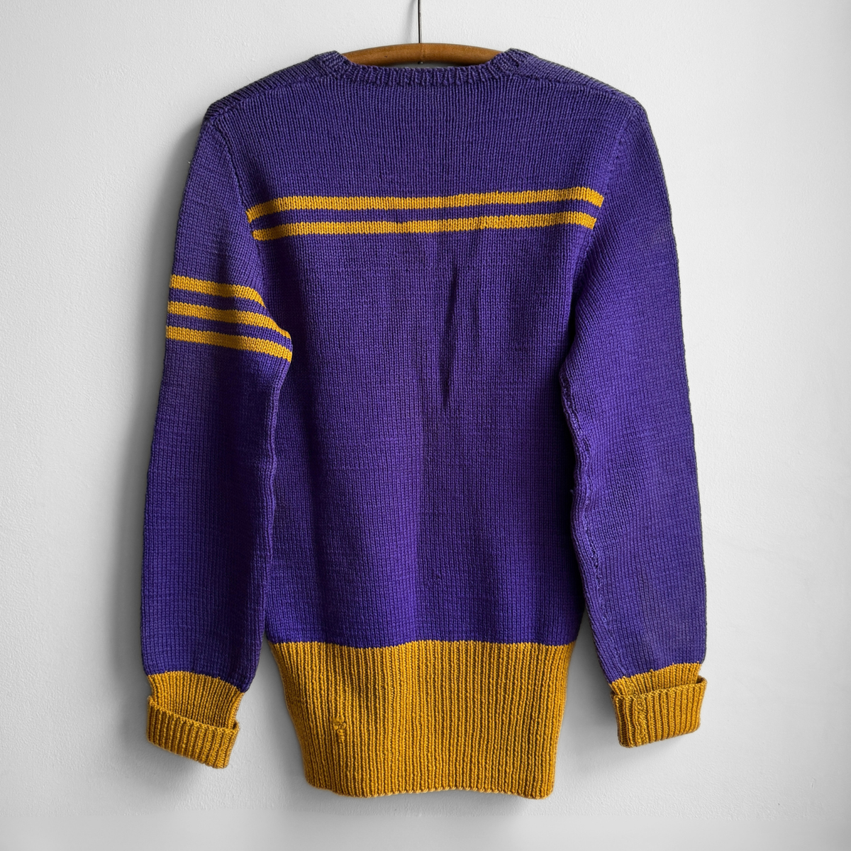 1950s Purple & Yellow Letterman Sweater