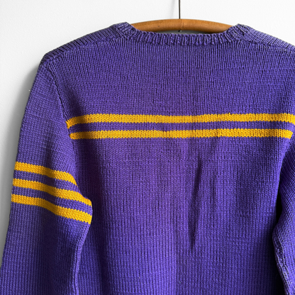 1950s Purple & Yellow Letterman Sweater