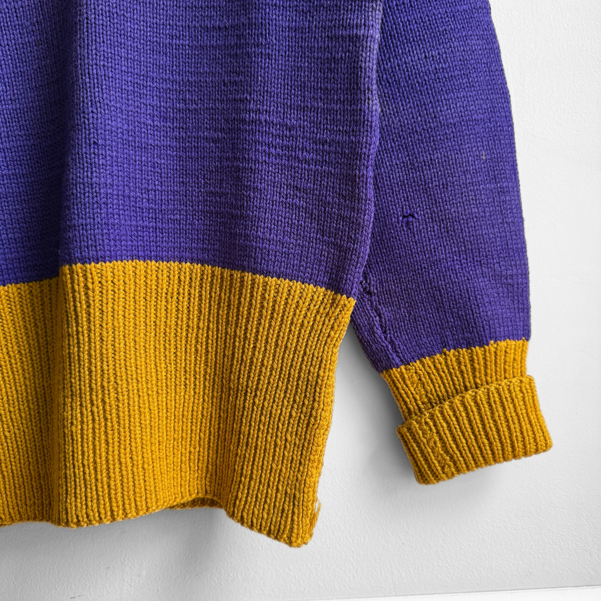 1950s Purple & Yellow Letterman Sweater