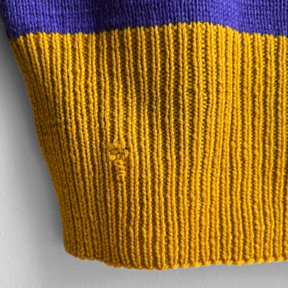1950s Purple & Yellow Letterman Sweater
