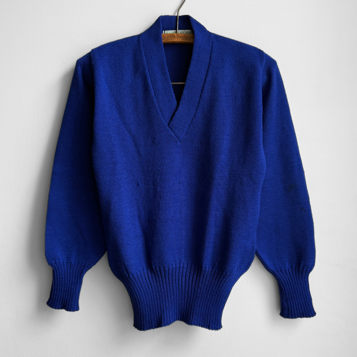 1960s Royal Blue V-Neck Sweater
