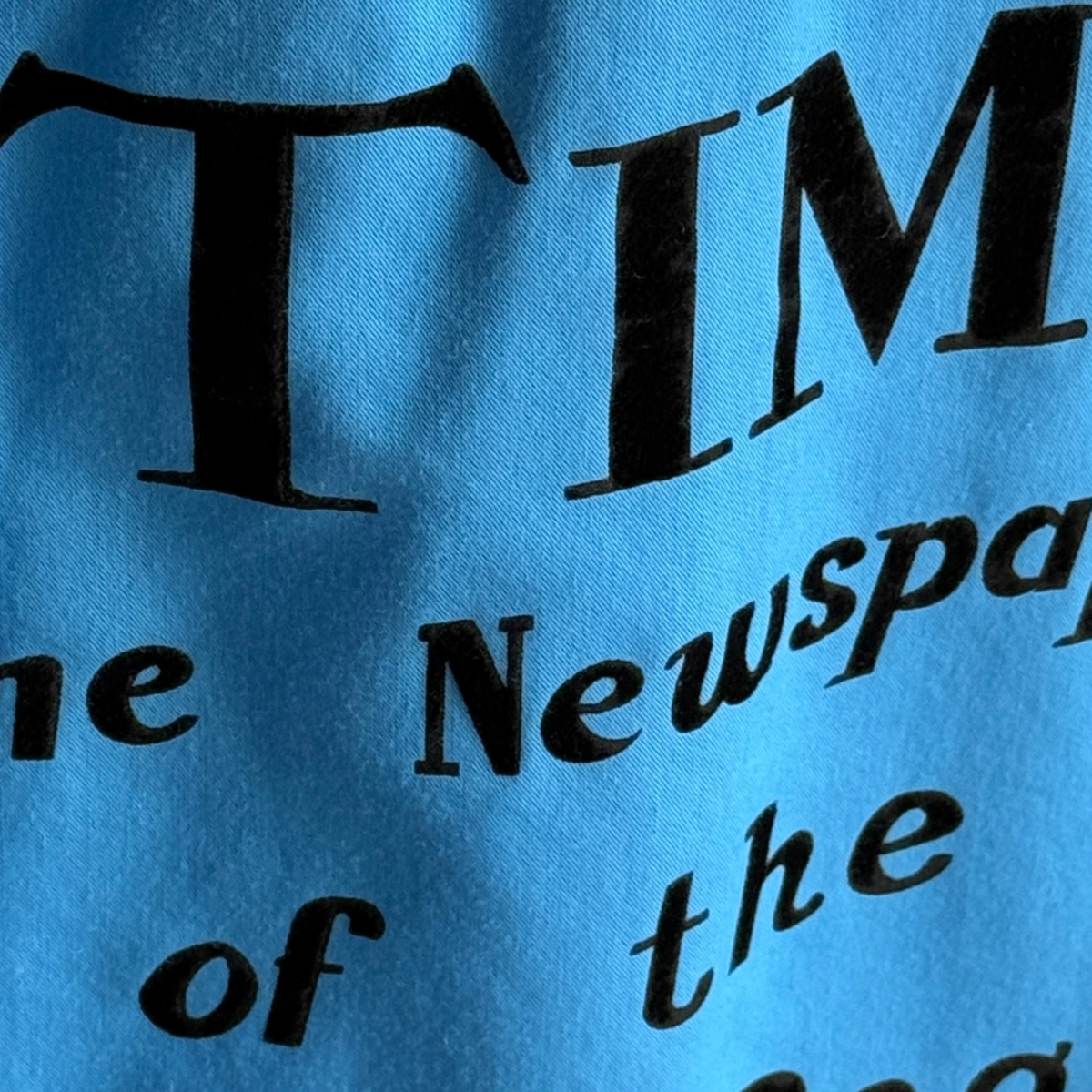 1960s The Times Newspaper Blue Bowling Shirt