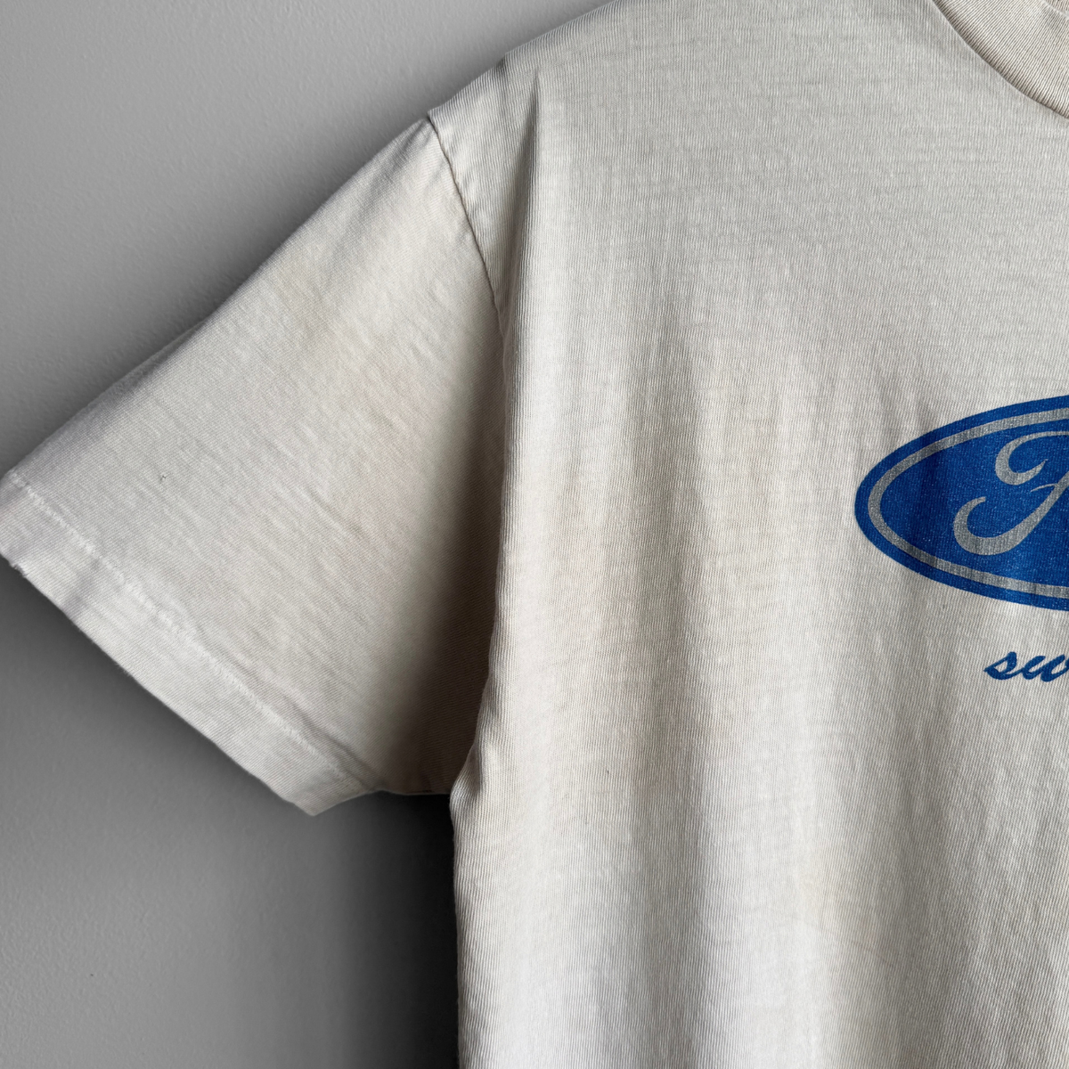 1980s Fred's Surf Shop Faded White Tee