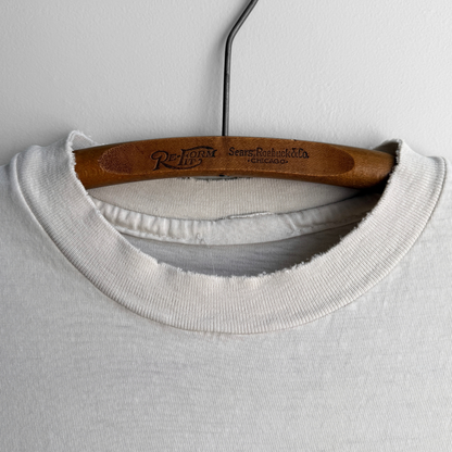 1980s Fred's Surf Shop Faded White Tee