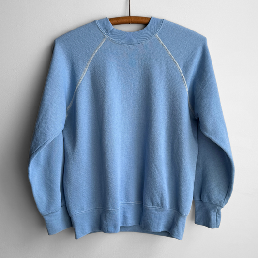 1970s Mickey Mouse Blue Raglan Sweatshirt