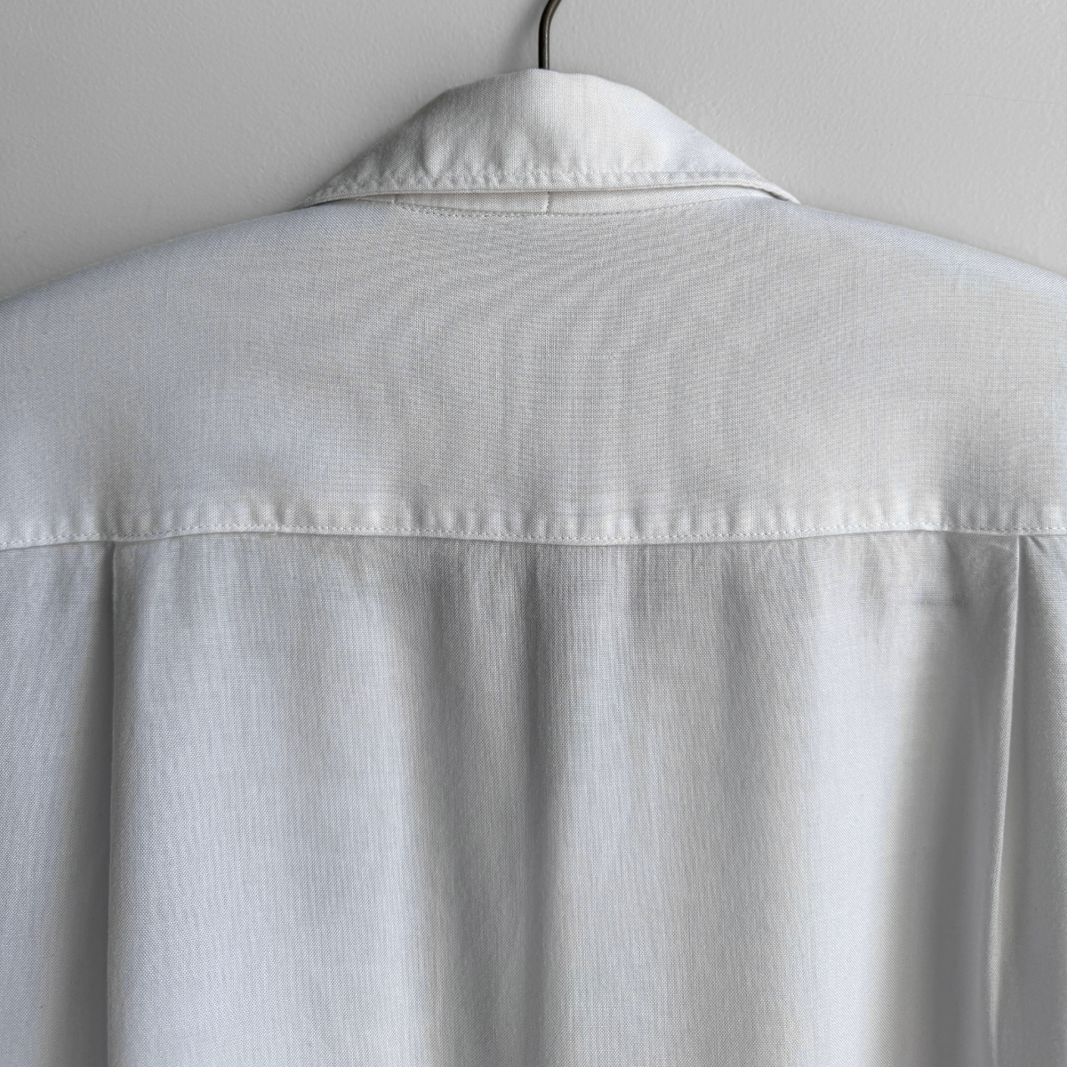 1960s White Embroidered Rayon Sport Shirt