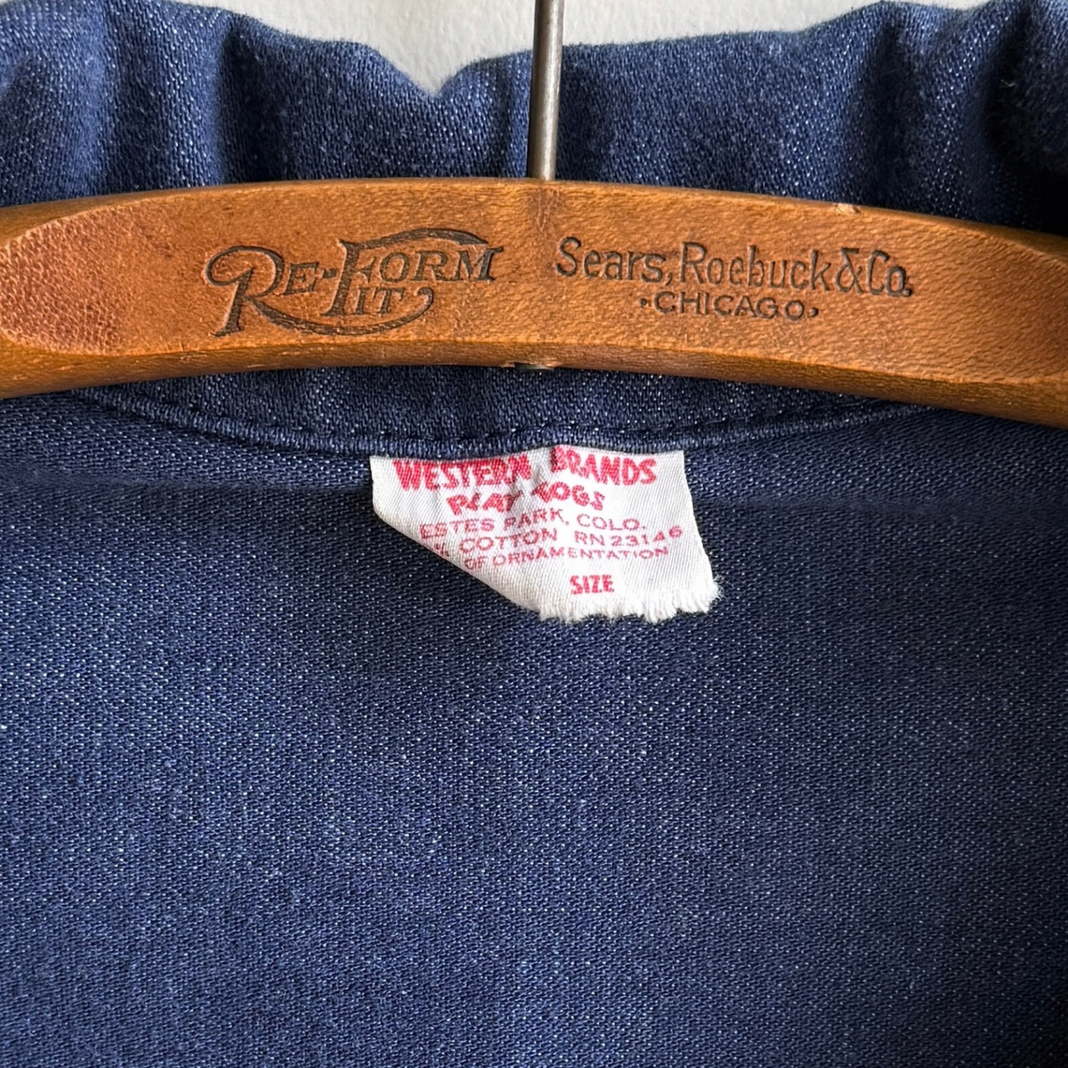 1970s Blue Denim Pullover Lace Up Shirt