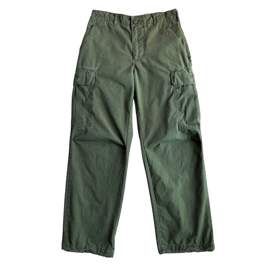 1960s U.S. Army OG 107 Ripstop Tropical Combat Pants (29)