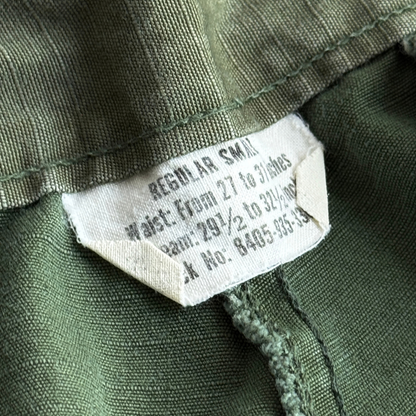 1960s U.S. Army OG 107 Ripstop Tropical Combat Pants (29)