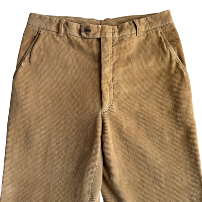 1960s Tan Corduroy Dress Pants (29)