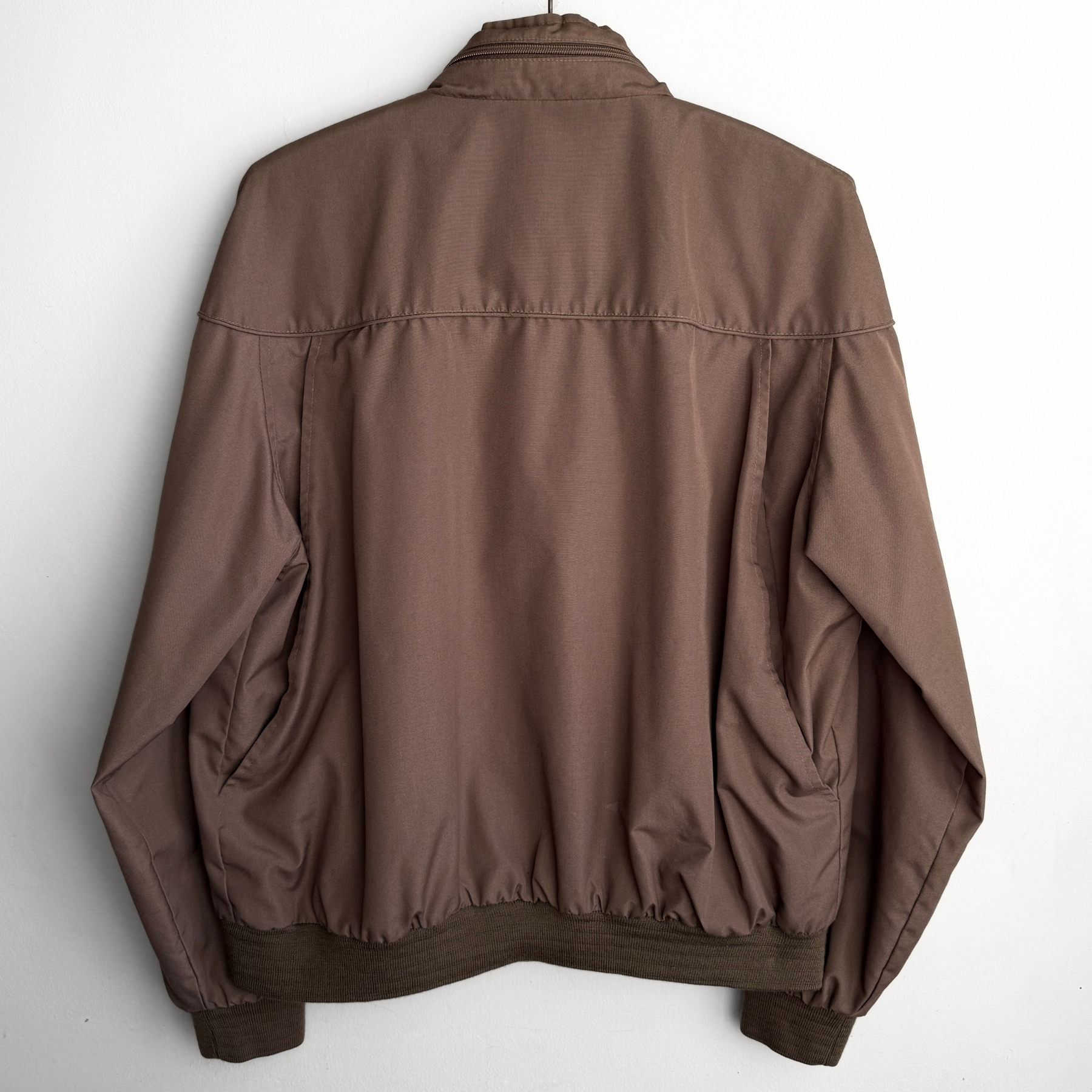 Vintage 1980s Coffee Brown Light Bomber Jacket  - Shop ThreadCount Vintage Co.