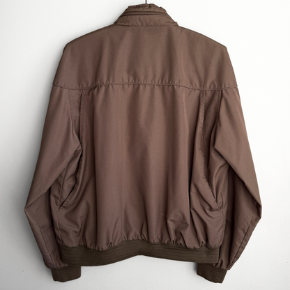 1980s Coffee Brown Light Bomber Jacket  - Shop ThreadCount Vintage Co.